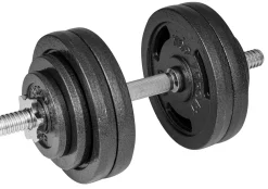Hantla żeliwna strong Hop-Sport 1x30kg z rękawiczkami