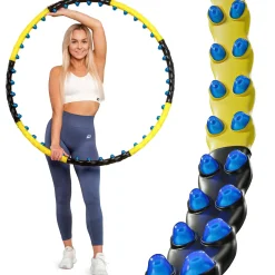 Hula hop magnetyczne wypustki odchudzające składane kulki masażer 110cm