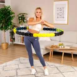 Hula hop magnetyczne wypustki odchudzające składane kulki masażer 110cm