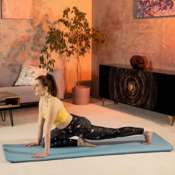 Mata fitness NBR 2cm - błękitna - 190x60 cm