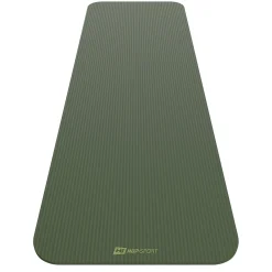 Mata fitness NBR 1cm - butelkowa zieleń - 190x60 cm