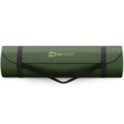 Mata fitness NBR 1cm - butelkowa zieleń - 190x60 cm