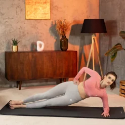 Mata fitness NBR 1cm - czarna - 190x60 cm