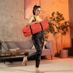 Mata fitness NBR 1,5cm - czerwona - 190x80cm