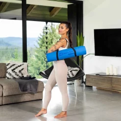 Mata fitness TPE 0,6cm - niebieska
