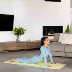 Mata fitness TPE 0,6cm żółto/szara