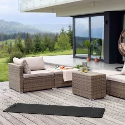 Mata fitness TPE z otworami 0,8cm - czarna