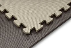 Mata puzzle EVA 1cm brązowo/beżowa - 4 sztuki