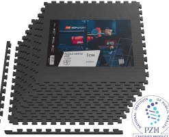 Mata puzzle EVA 1cm czarna - 8 sztuk