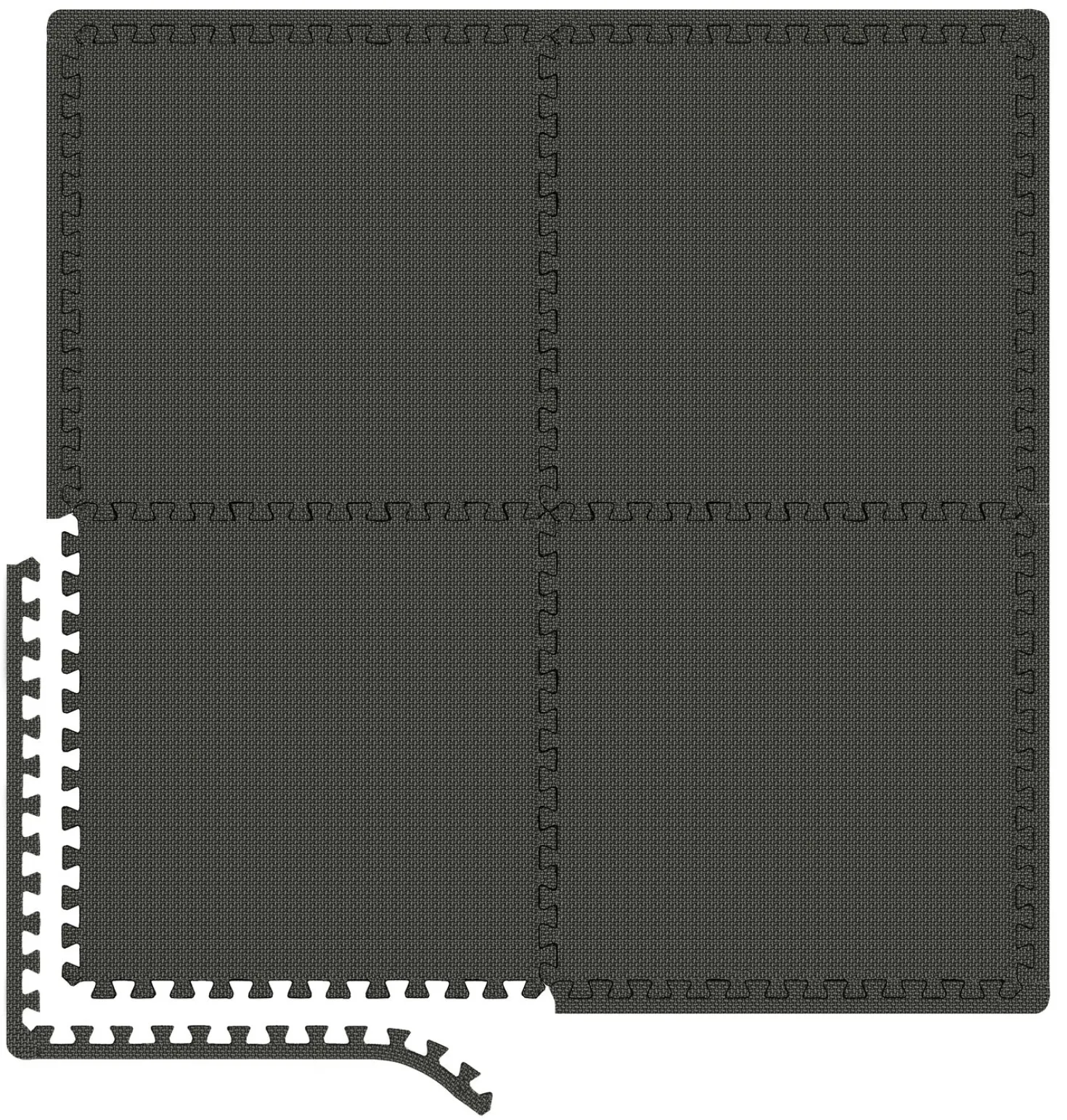 Mata puzzle EVA 1cm czarna - 4 sztuki