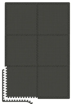 Mata puzzle EVA 1cm czarna - 6 sztuk