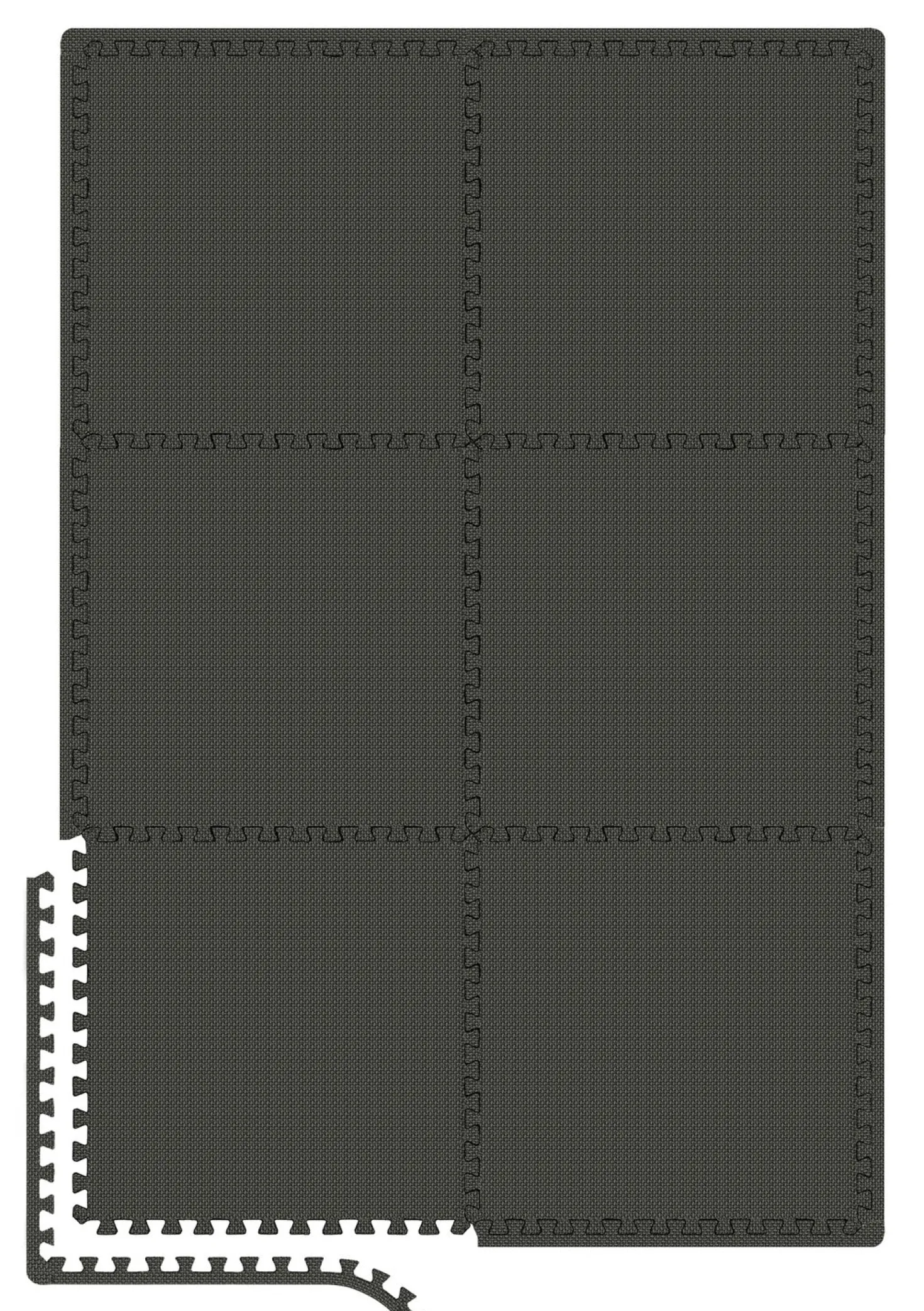Mata puzzle EVA 1cm czarna - 6 sztuk