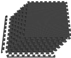 Mata puzzle EVA 1cm czarna - 6 sztuk