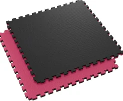 Mata puzzle EVA 2cm czarno/czerwona - 8 sztuk