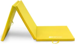 Materac gimnastyczny składany twardy 4cm - żółty