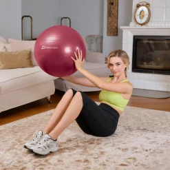 Piłka fitness 45cm z pompką - fioletowa