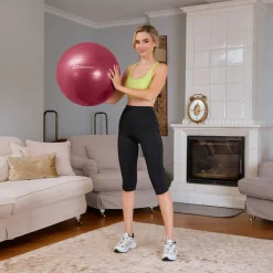 Piłka fitness 45cm z pompką - fioletowa