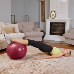 Piłka fitness 45cm z pompką - fioletowa