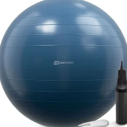 Piłka fitness 85cm z pompką - niebieska
