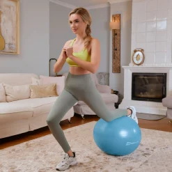 Piłka fitness 45cm z pompką - niebieska