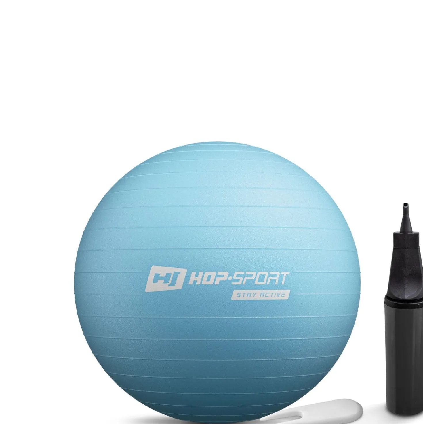 Piłka fitness 45cm z pompką - niebieska