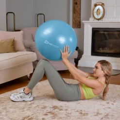 Piłka fitness 45cm z pompką - niebieska