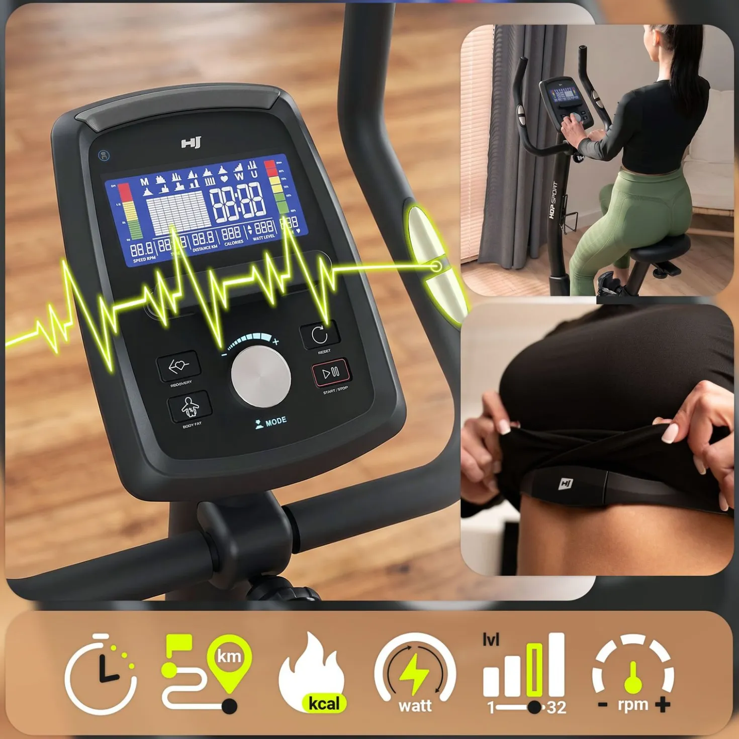 Rower elektryczno-magnetyczny HS-120H Argo czarny