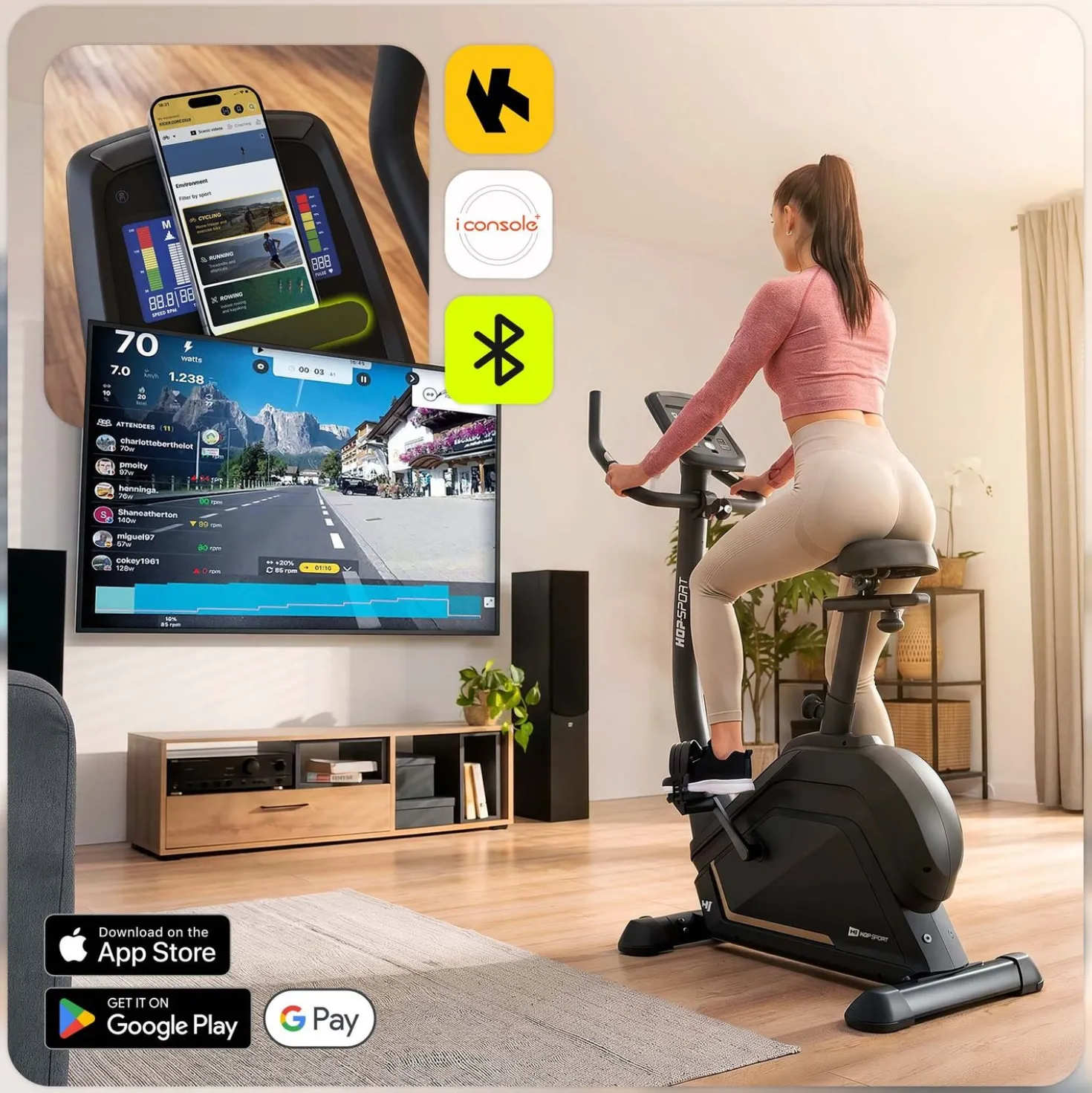 Rower elektryczno-magnetyczny HS-120H Argo czarny