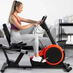 Rower leżący magnetyczny HS-060L Pulse czerwony