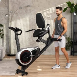 Rower leżący magnetyczny HS-060L Pulse srebrny