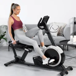 Rower leżący magnetyczny HS-060L Pulse srebrny