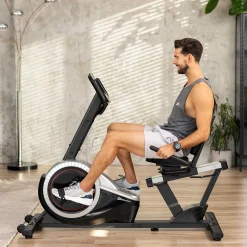 Rower leżący magnetyczny HS-060L Pulse srebrny