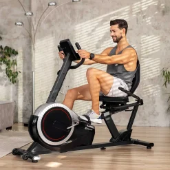 Rower leżący magnetyczny HS-060L Pulse srebrny