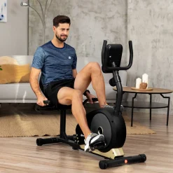 Rower leżący magnetyczny HS-040L Root czarny-złoty