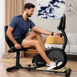 Rower leżący magnetyczny HS-040L Root czarny-złoty