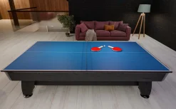 Stół bilardowy spływowy Vip Extra 8 FT czarno zielony z nakładką ping-pong blat