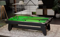 Stół bilardowy spływowy Vip Extra 7 FT czarny zielony z nakładką ping-pong cymbergaj