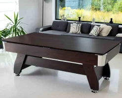 Stół bilardowy spływowy Vip Extra 8 FT brąz zielony z nakładką ping-pong blat