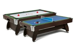 Stół bilardowy spływowy Vip Extra 7 FT brąz zielony z nakładką ping-pong cymberaj