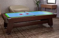 Stół bilardowy spływowy Vip Extra 7 FT brąz zielony z nakładką ping-pong cymberaj