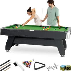 Stół bilardowy spływowy Vip Extra 8 ft czarny/zielony