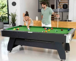 Stół bilardowy spływowy Vip Extra 8 ft czarny/zielony