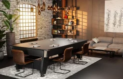 Stół bilardowy spływowy Vip Extra 9 FT czarno zielony z nakładką ping-pong blat