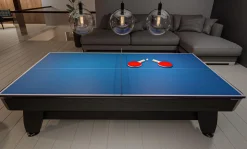 Stół bilardowy spływowy Vip Extra 9 FT czarno zielony z nakładką ping-pong blat