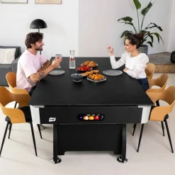 Stół bilardowy spływowy Vip Extra 7 FT czarno zielony z nakładką ping-pong blat