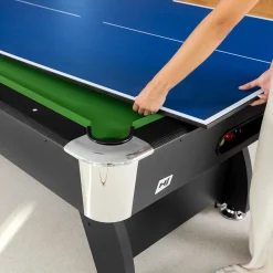 Stół bilardowy spływowy Vip Extra 7 FT czarno zielony z nakładką ping-pong blat