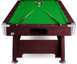 Stół bilardowy spływowy Vip Extra 9 FT wiśnia zielony z nakładką ping-pong cymbergaj