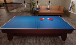 Stół bilardowy spływowy Vip Extra 9 FT brąz zielony z nakładką ping-pong blat