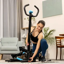 Stepper skrętny z kolumną HS-055S Noble niebieski