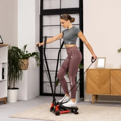 Stepper skrętny z ramionami HS-045S Slim czerwony